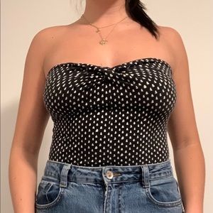 H&M Black and White Tube Top
